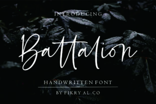 Battalion: A Handwritten Font for Editorial Elegance