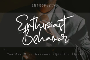 Enthusiast Behavior: A Classy Script Typeface for Digital Branding