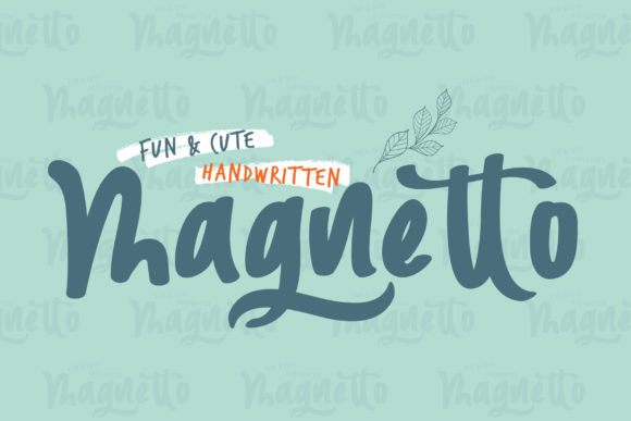 Magnetto: A Handwritten Script Font for Editorial Charm