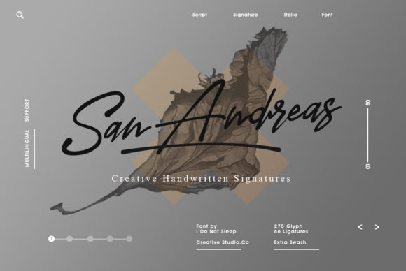 San Andreas: A Handwritten Font That Feels Like a Signature