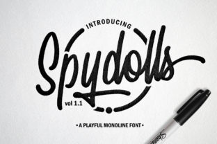 Spydolls Font: A Playful Monoline Script for Handmade Brands